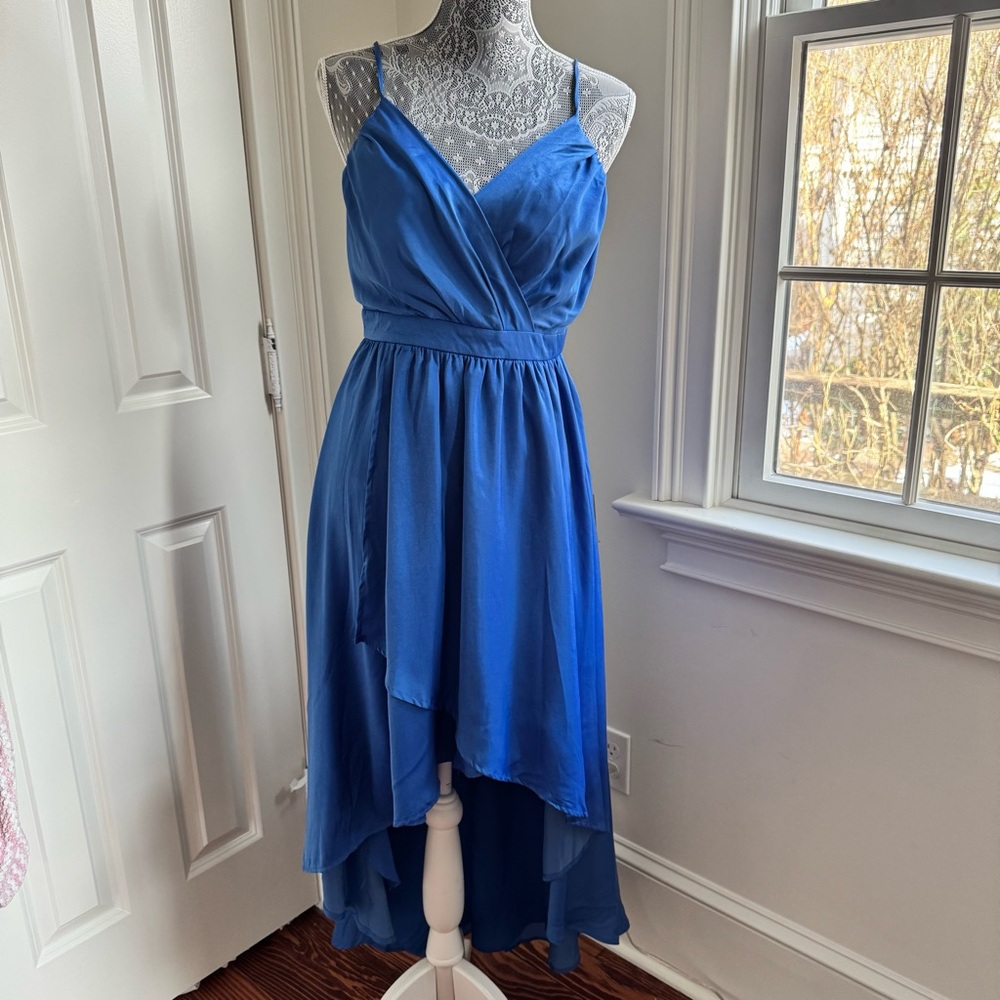 Lulu's Sapphire Blue High Low Dress Size M New with Tags